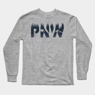 PNW Pacific Northwest Dark Blue Long Sleeve T-Shirt